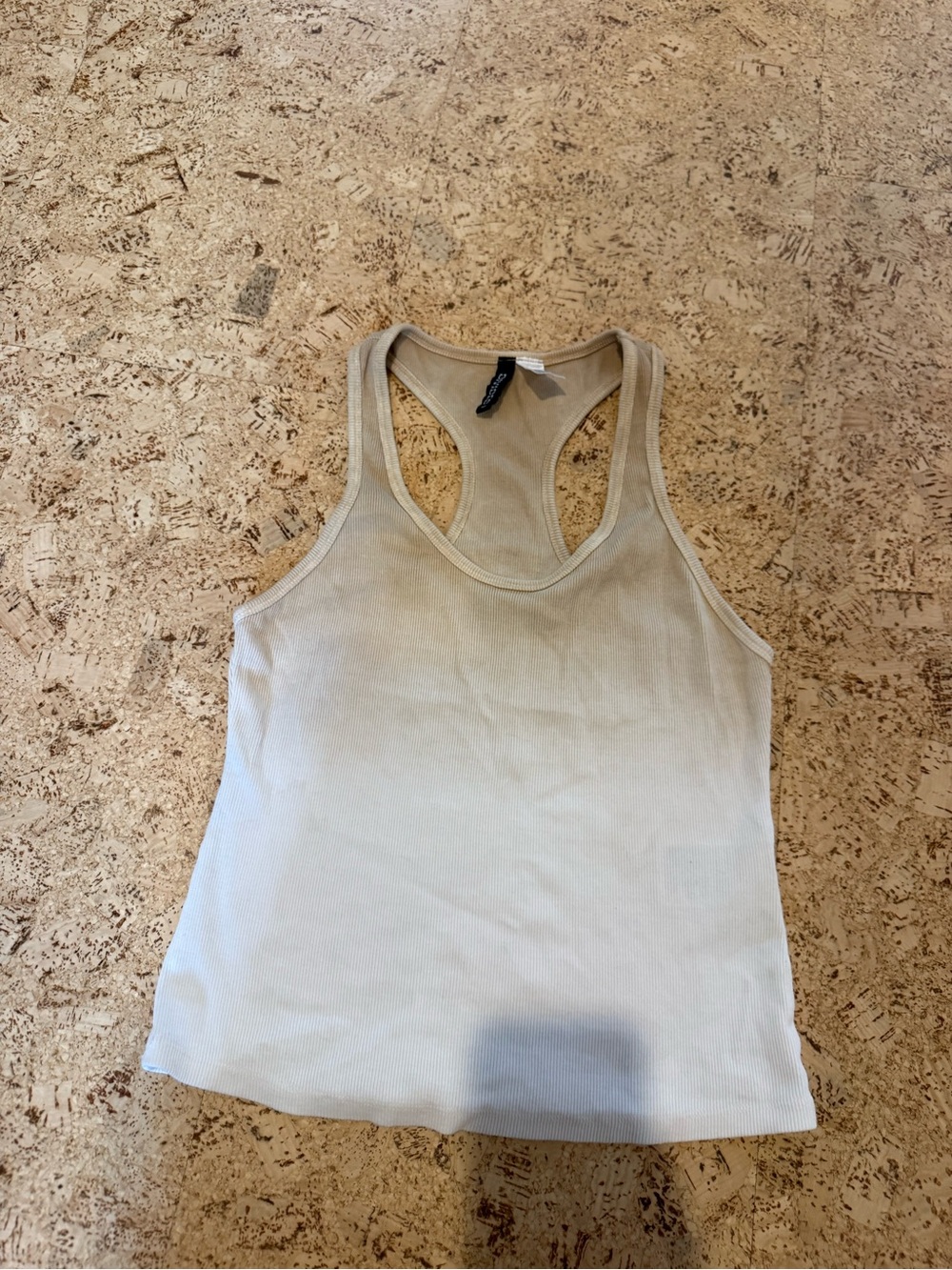 Divided Racerback Tank Top - Beige/Cream Ombre - Picture 2 of 4